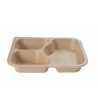 PT6222-37 - Pulp Paper 3 Cavity Shallow Meal Tray